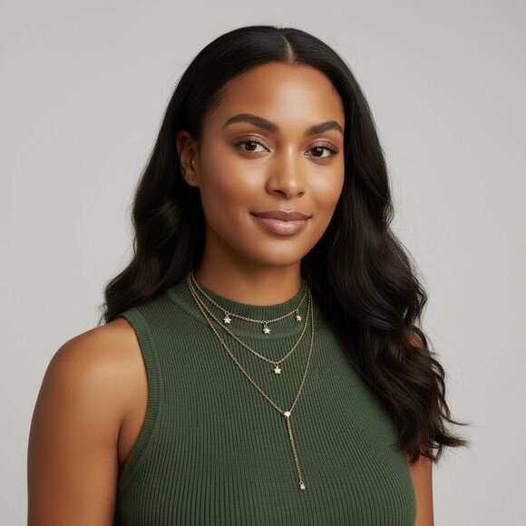 Vintage Gold Multilayer Set - Picture 2 of 3